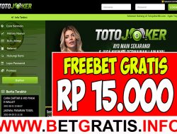 TOTOJOKER – FREEBET GRATIS RP 15.000 TANPA DEPOSIT