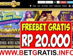 MEKAR4D – FREEBET GRATIS RP 20.000 TANPA DEPOSIT