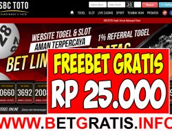 SBCTOTO – FREEBET GRATIS RP 25.000 TANPA DEPOSIT