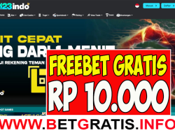 123INDO – FREEBET GRATIS RP 10.000 TANPA DEPOSIT